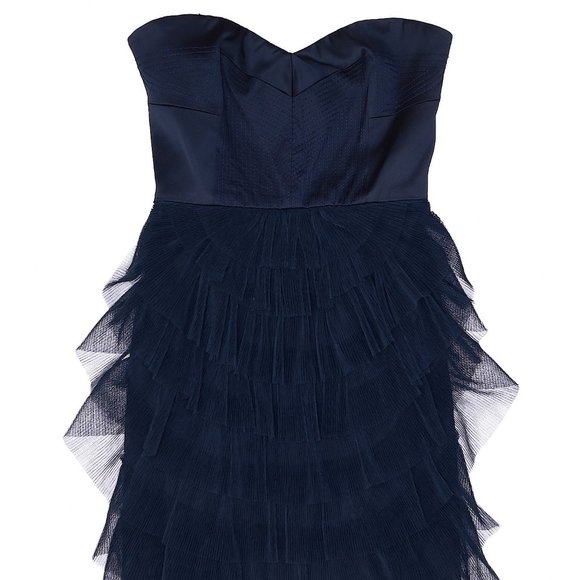BCBGMaxAzria Navy Ruffle Mini Dress - Picture 2 of 4